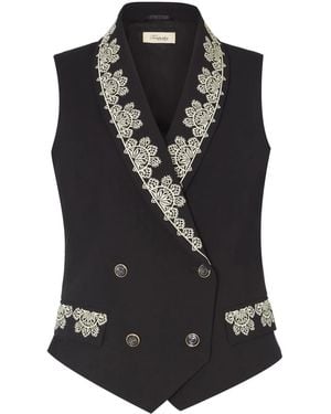Temperley London Chaleco Lottie - Negro