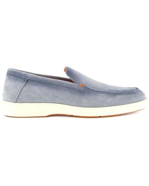 Santoni Suede Loafers - White