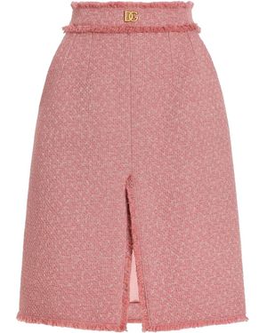 Dolce & Gabbana フロントスリット スカート - ピンク