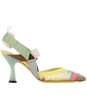 Fendi Colibri Mesh Court Shoes - Metallic