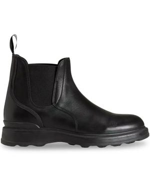 Woolrich Bottines En Cuir - Noir