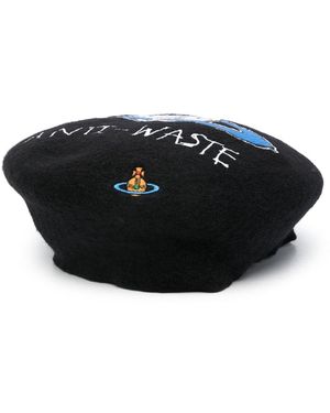 Vivienne Westwood X Sabrina Maalow Anti-Waste Beret Hat - Black