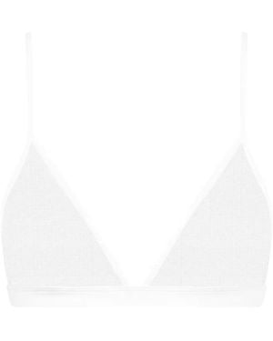 Maison Close Pure Tentation Triangle Mesh Bra - White