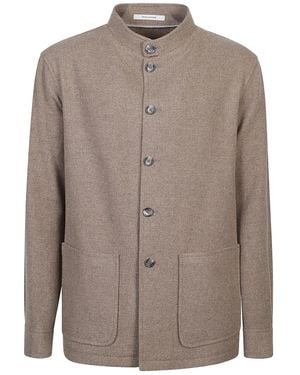 Tagliatore Button-fastening patch-pocket shirt jacket - Braun
