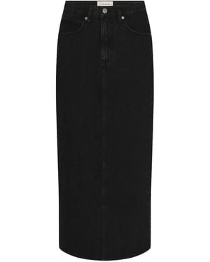 FRAME Gonna Midi Con Bottoni - Nero