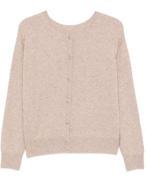 ABSOLUT CASHMERE Lisette Button-Back Cardigan - Natural