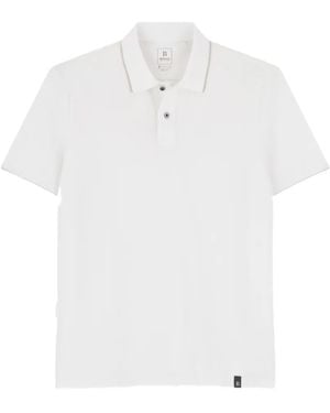 BOGGI Poloshirt Aus Baumwollstretch-Piqué - Weiß