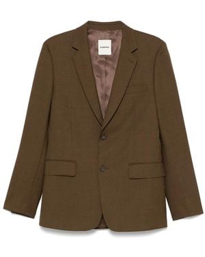 Sandro Stretch-Wool Blazer - Brown