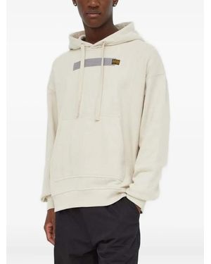 G-Star Herringbone-Pattern Hooded Jumper - White