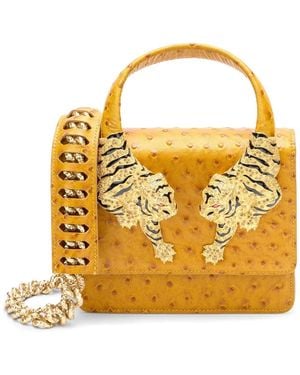 Roberto Cavalli Roar Tiger-Appliqué Tote Bag - Metallic