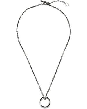 agnès b. Logo Couple Necklace - Black