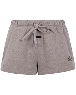 Fear Of God Essentials Logo-Print Shorts - Grey
