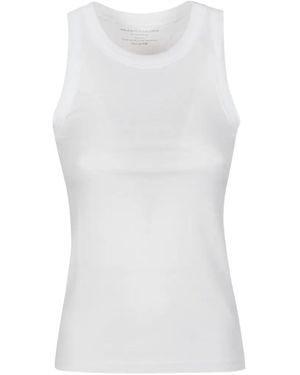 Majestic Filatures Ribbed-Trim Tank Top - White