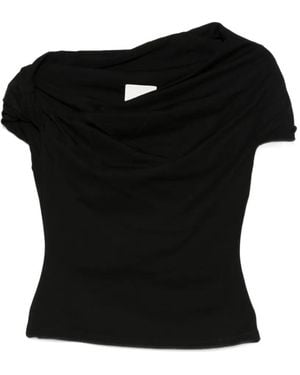 Paris Georgia Basics Ida Draped Top - Black