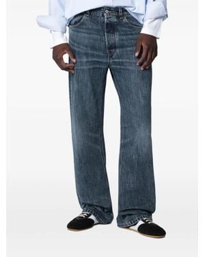 Jeanerica Vega Mid-Rise Straigh-Leg Jeans - Blue