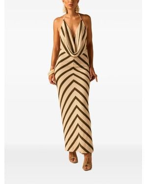 JBQ Maxikleid Mit Neckholder - Mettallic