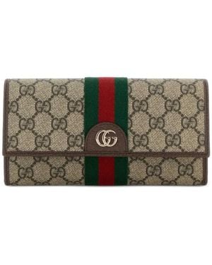 Gucci Ophidia Gg Supreme Canvas Wallet - Grey
