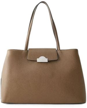 KARL LAGERFELD Rue St-Guillaume Magnetic-Fastening Tote Bag - Brown