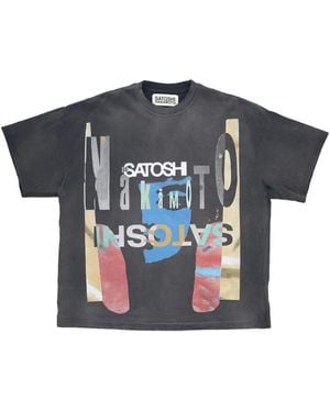 Satoshi Nakamoto T-Shirt Upside - Bleu