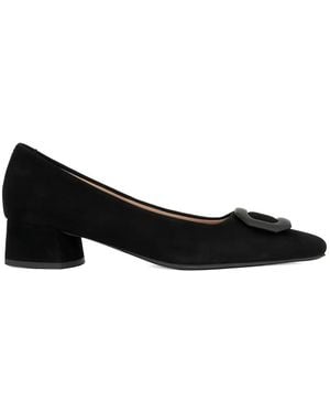 SERGIO MORETTI FIRENZE Buckle-Detail Block-Heel Pumps - Black