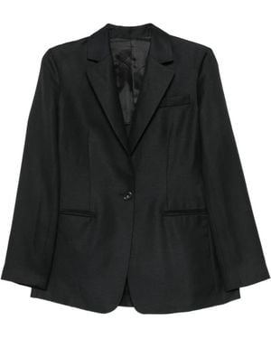 PT Torino Blazer En Laine Lidia À Simple Boutonnage - Black