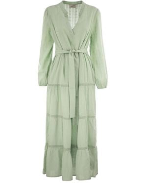 Mc2 Saint Barth Vestido largo Leyde de manga larga - Verde