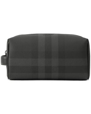Burberry Pouch Da Viaggio Check - Nero