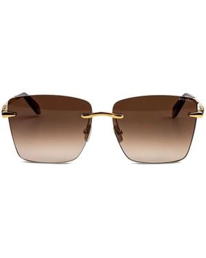 BVLGARI Serpenti Rimless Square-Frame Sunglasses - Brown
