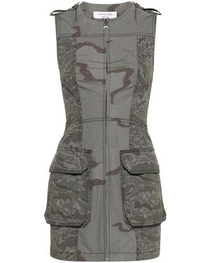 Marine Serre Regenerated Camouflage Mini Dress - Grey