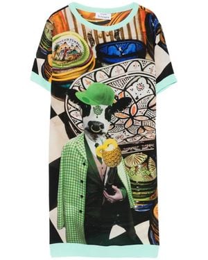 The Artistylist Graphic-Print T-Shirt Dress - Green