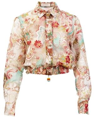 Silvia Tcherassi Katniss floral jacket - Blanco