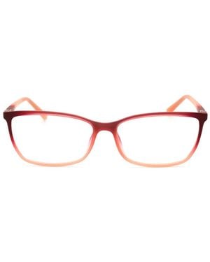 Police Brille Mit Eckigem Gestell - Rot