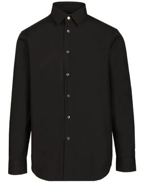 Paul Smith Artist Stripe Cuff Shirt - Black