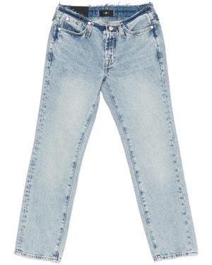 7 For All Mankind Frayed-Trim Jeans - Blue