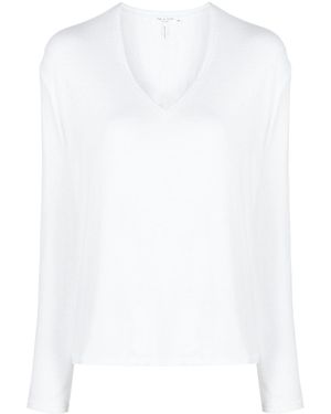 Rag & Bone Hudson Fine-Knit Sweatshirt - White