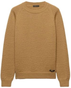 Prada Wool Crew-Neck Jumper - Natural