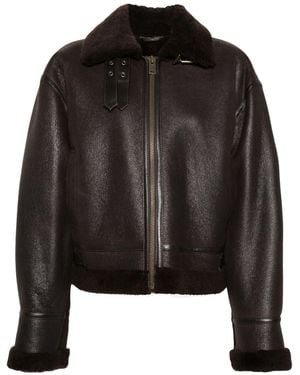 Arma Merino Leather Jacket - Black