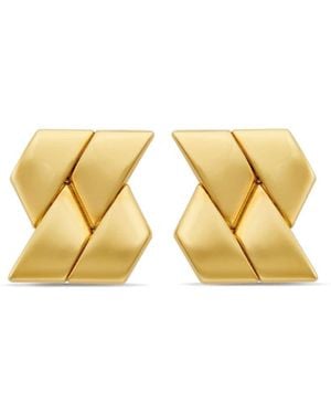 Versace Bind Greca Earrings - Metallic