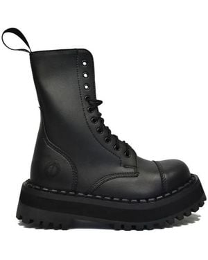 Altercore Lace-Up Platform Boots - Black