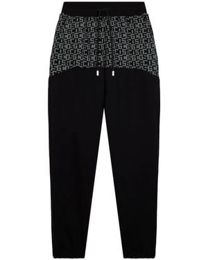 Gcds Monogram-Print Track Pants - Black