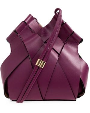 Ulla Johnson Bolso De Hombro Charlotte Tejido - Morado