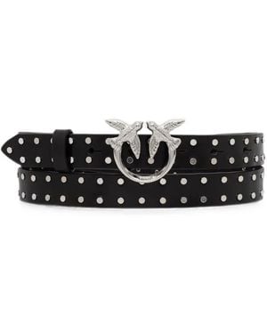 Pinko Love Birds Stud-Embellished Belt - White