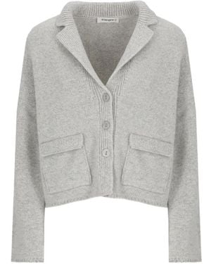 Kangra Button-Up Knitted Cardigan - Grey