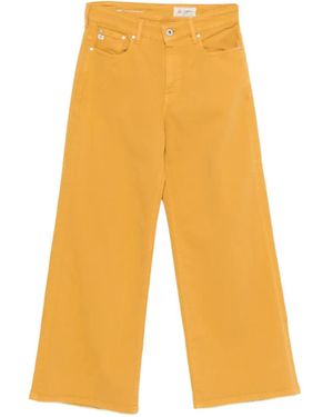 AG Jeans Wide Leg Crop Jeans - White
