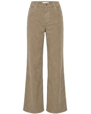 Twinset Wide-Leg Corduroy Pants - Natural