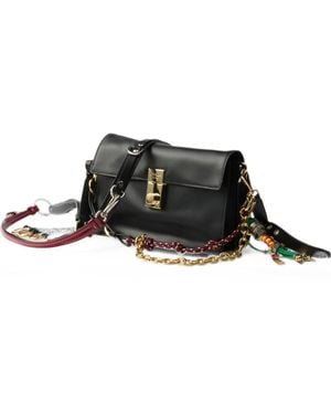 Prada ターンロック ショルダーバッグ S ブラック | Lyst