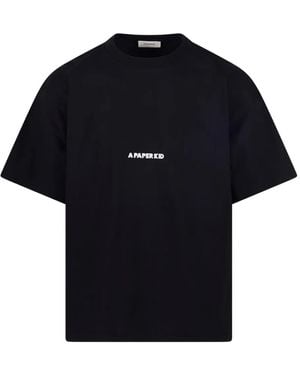 A PAPER KID Logo-Print T-Shirt - Black