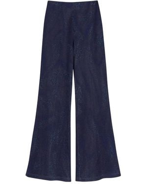 MACCAPANI Easy Schlaghose im Glitter-Look - Blau