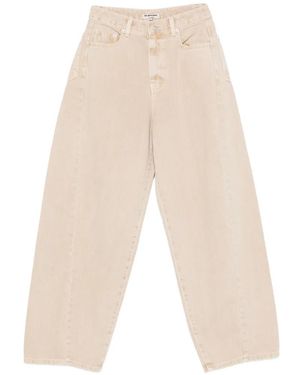 LA PISCINE Asymmetric Denim Jeans - White