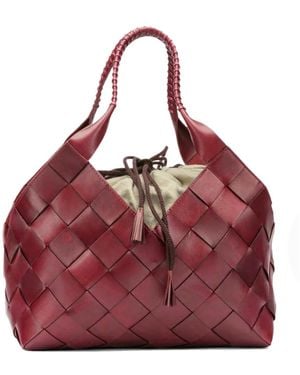 Dragon Diffusion Gewebte Schultertasche - Rot